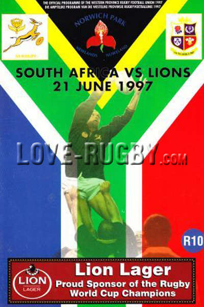 1997 South Africa v British Lions  Rugby Programme